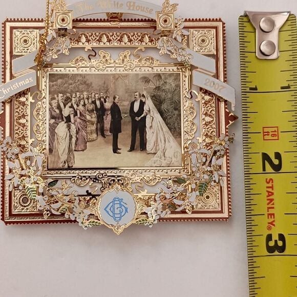 White House Ornament 2007 Grover Cleveland Wedding Christmas Original Box Paper. - Picture 2 of 16